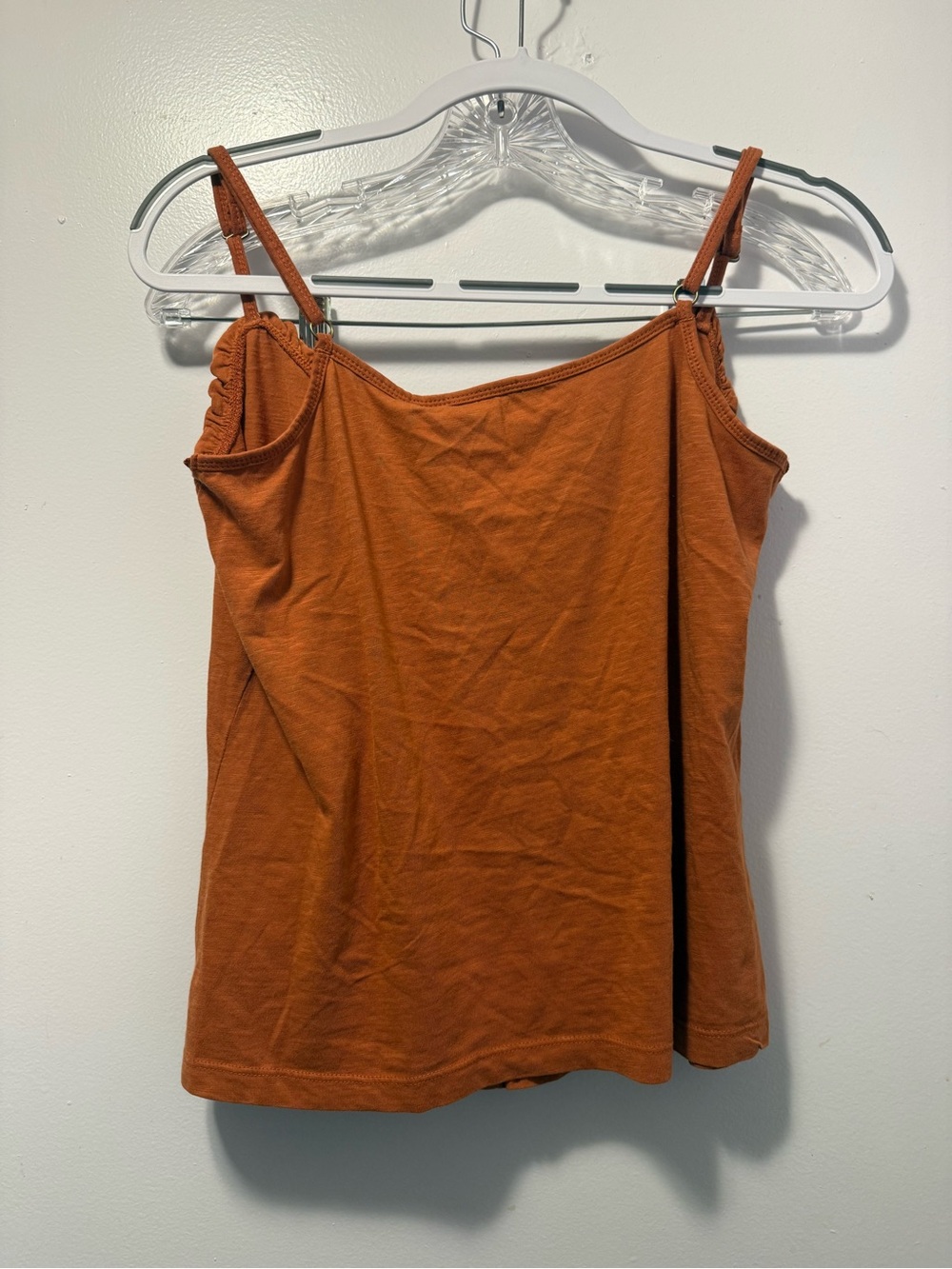 Toad & Co Women’s Rust Button-Front Ruffle Cami Top - - Picture 7 of 9